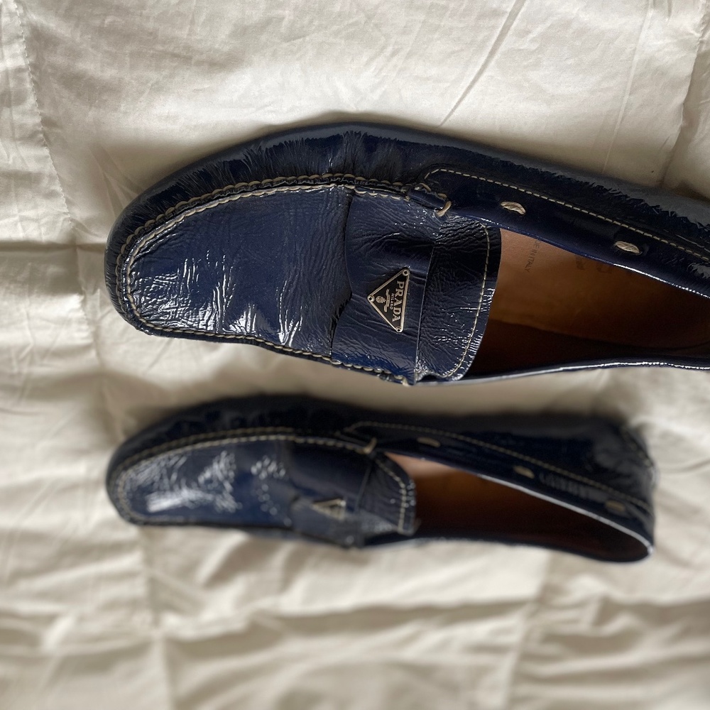 Patent leather Prada driver